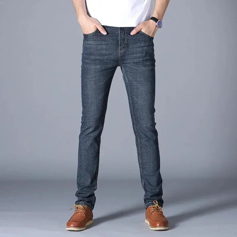 Spring Autumn Mens Smart Jeans Plus Size 28 40