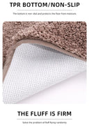 Soft Comfortable Thick Plush Floor Mat Non-slip Rug Carpet