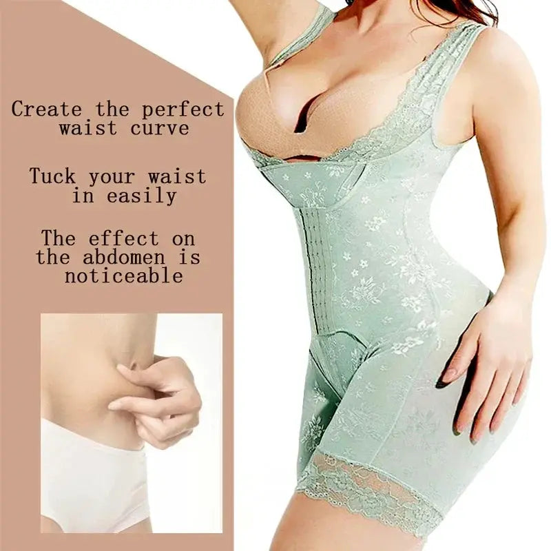 Seamless Bodysuit Shaper Tummy Trimmer and Thigh Slimmer