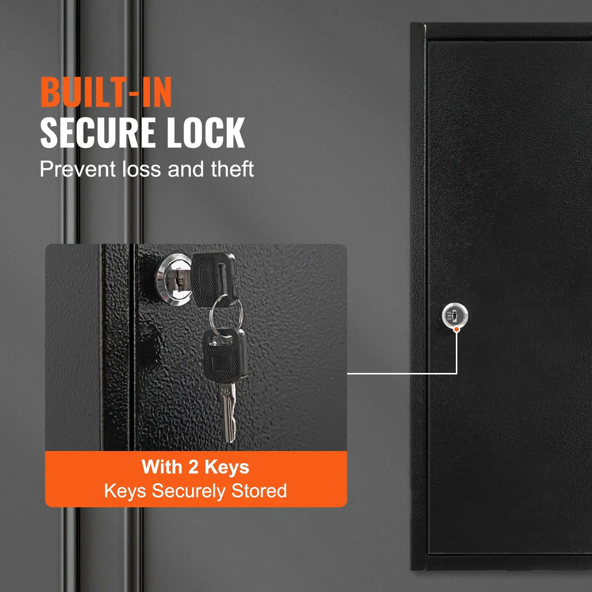 SucceBuy 48/100/200-Key Cabinet Key Lock Box W/ Adjustable Racks Security Key Storage Box Key Organizer for School Office Hotle