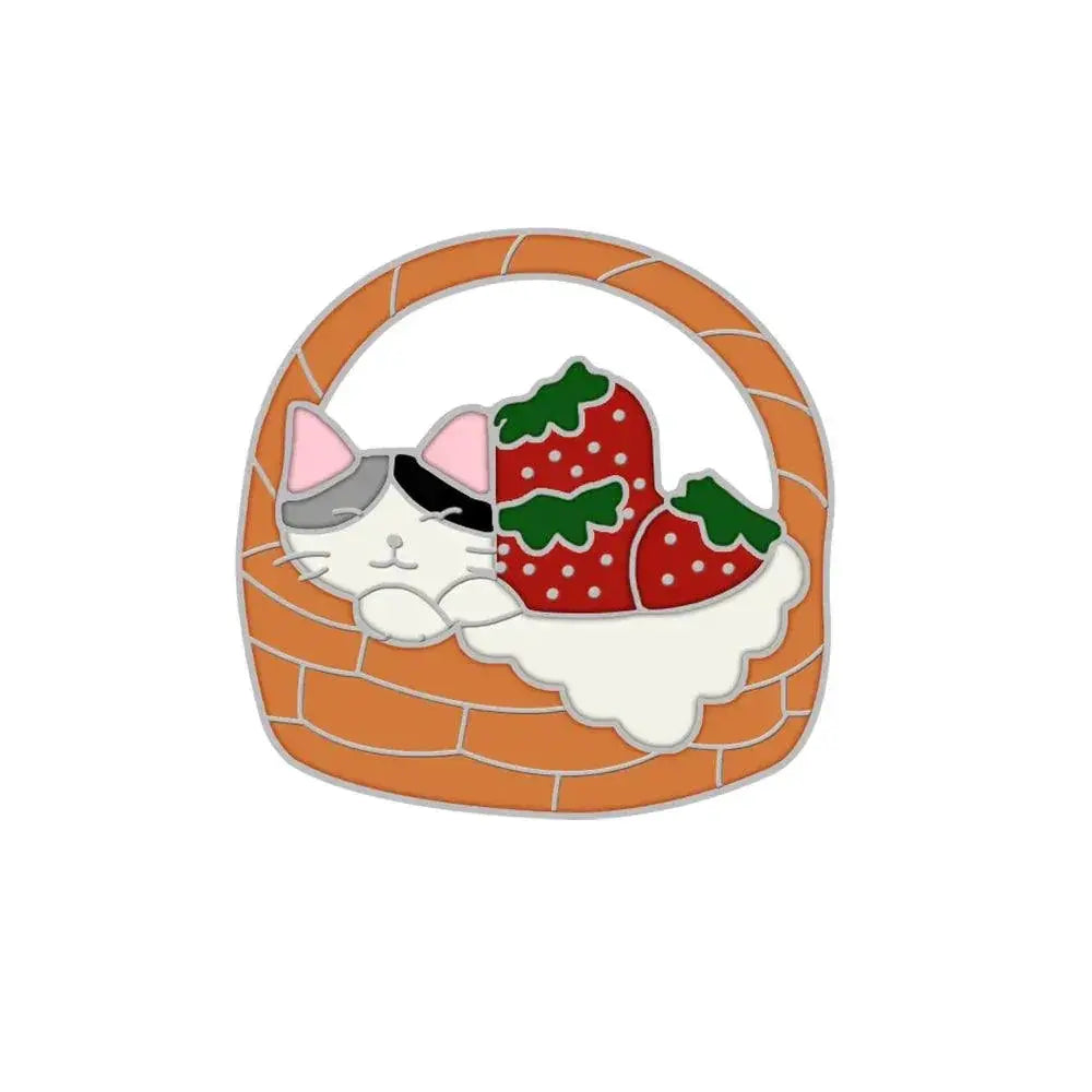 Cat Reading Enamel Pin for Book Lovers — product view
