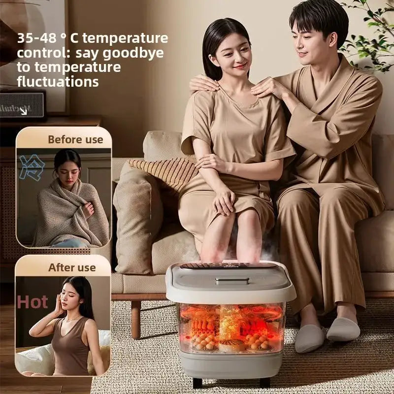 Double Person Constant Temperature Heating Fully Automatic Electric Steam Massage Foot Bath Tub For Home Use