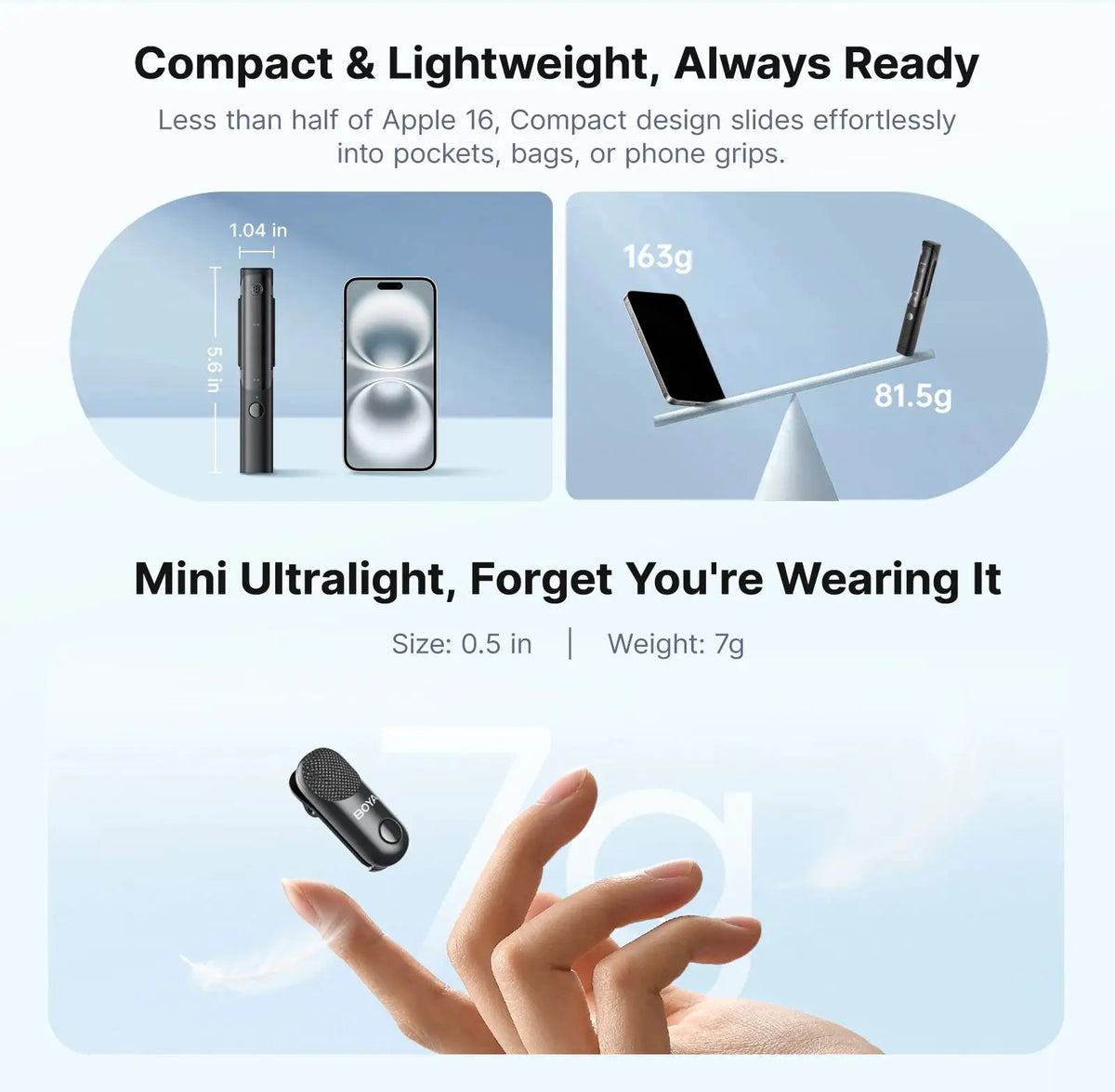 Lavalier Mic for Creators Clear Audio — product view 13