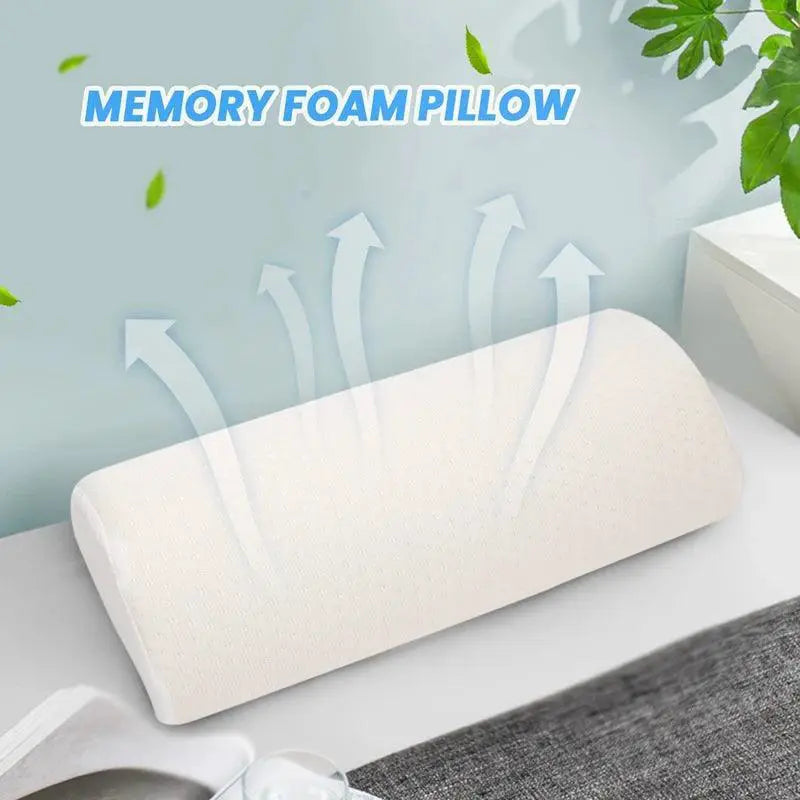 Ergonomic Memory Foam Half Moon Pillow for Back Pain