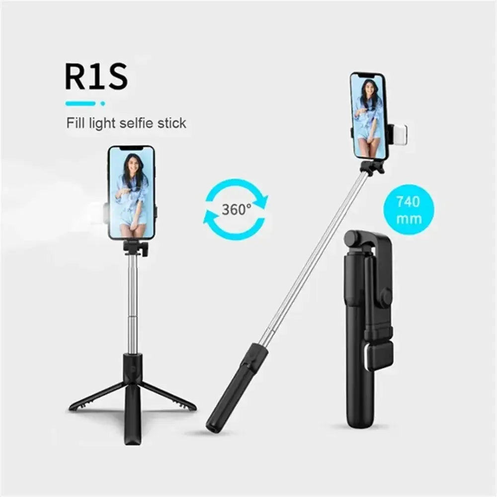 Cell Phone Selfie Stick Tripod Bluetooth Remote Phone Holder