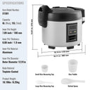 SucceBuy Commercial Rice Cooker Cup Capacity Rice Cooker L