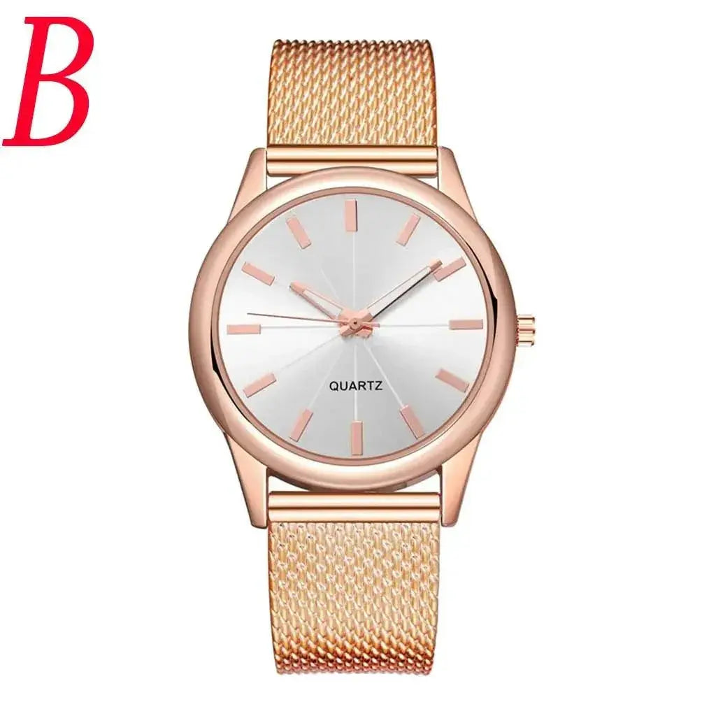 Stainless Steel Quartz Women's Bracelet Watch Timeless
