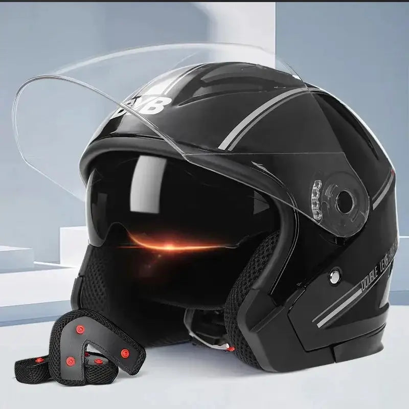 Dual Visor Flip Up Motorcycle Helmet — product view 10