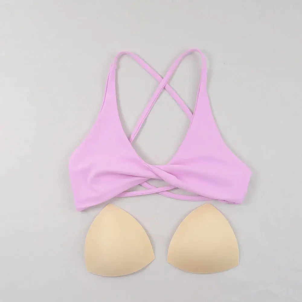 Sexy Slim Shoulder Straps Somfortable High Stretch Sports Underwear Gym Workout Breathable Detachable Yoga Bra