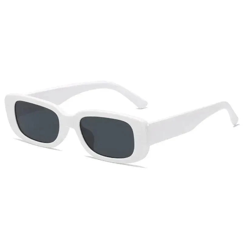 Luxury Vintage Black Square Sunglasses Gradient Mirror
