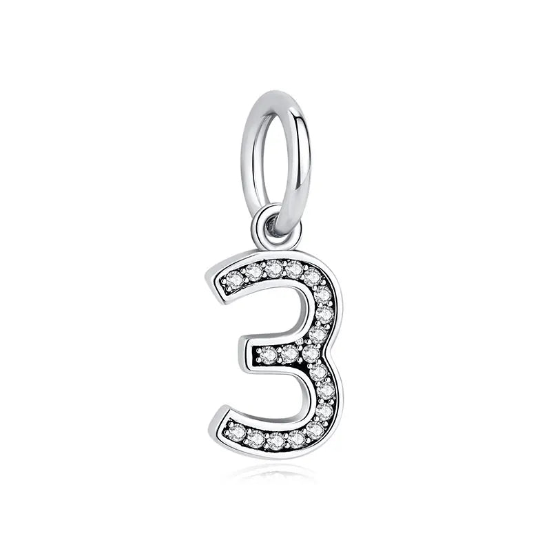 Sterling Silver Charm A-z Letters