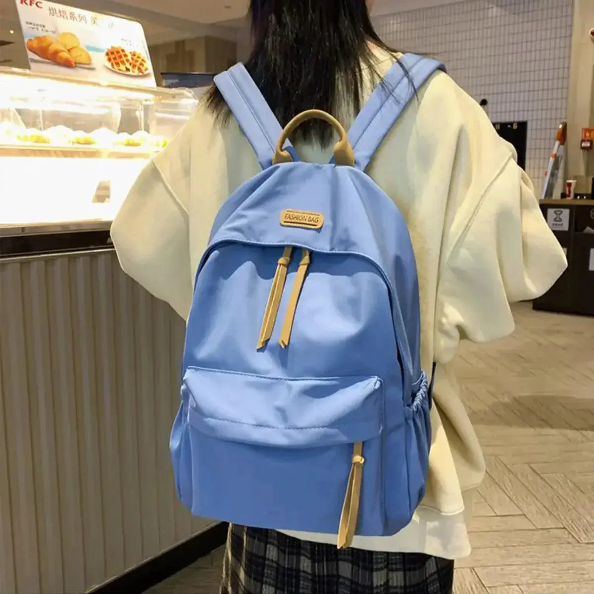 Large Capacity Cute Backpack for School and Office Use