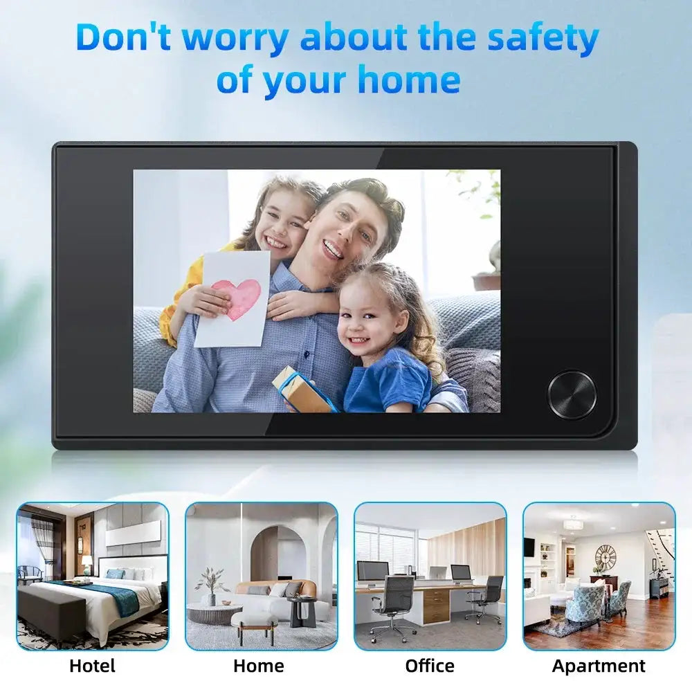 Awapow Wireless Door Peephole Camera 3.5 Inch Digital Door Viewer Doorbell 120° LCD Screen Monitor Home Security No Need WiFi