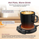 SR-08 Smart Coffee Mug Warmer 3 Temp Settings 8H Auto Shut Off Buzzer PTC Fast Heating NTC Flat Cups Home Office EU US Plug Desk