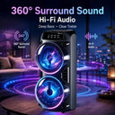 Professional Large Bluetooth Speaker  Portable Design, Featuring JBL Subwoofer Party Box, LED Lights, Compatible with BT/USB/TF/AUX/FM/TWS/MIC/EQ Functions, Professional Karaoke. Ideal Gift for Birthdays, Christmas, and New Y