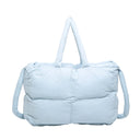 Puffer Tote Bag for Women Lightweight Down Cotton Handbag