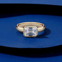 S925 Silver Moissanite Square Wedding Ring