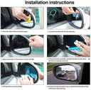 Car Rearview Mirror Rainproof Film for Clear Visibility