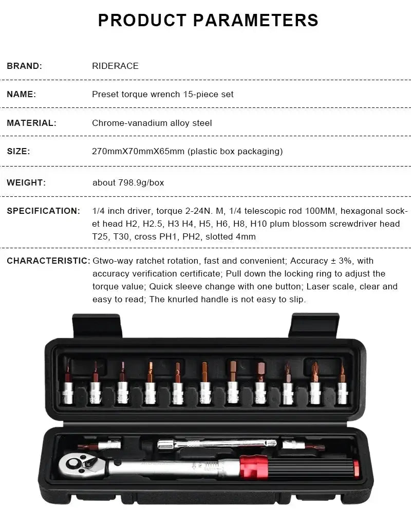 Precise Torque Wrench Set for Bikes — product view 10