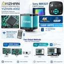 YIZHAN 48MP 4K Electronics Soldering Microscope FULL HD 1080P HDMI Camera USB Software 1-150x Lens Stand Shipping From Europe