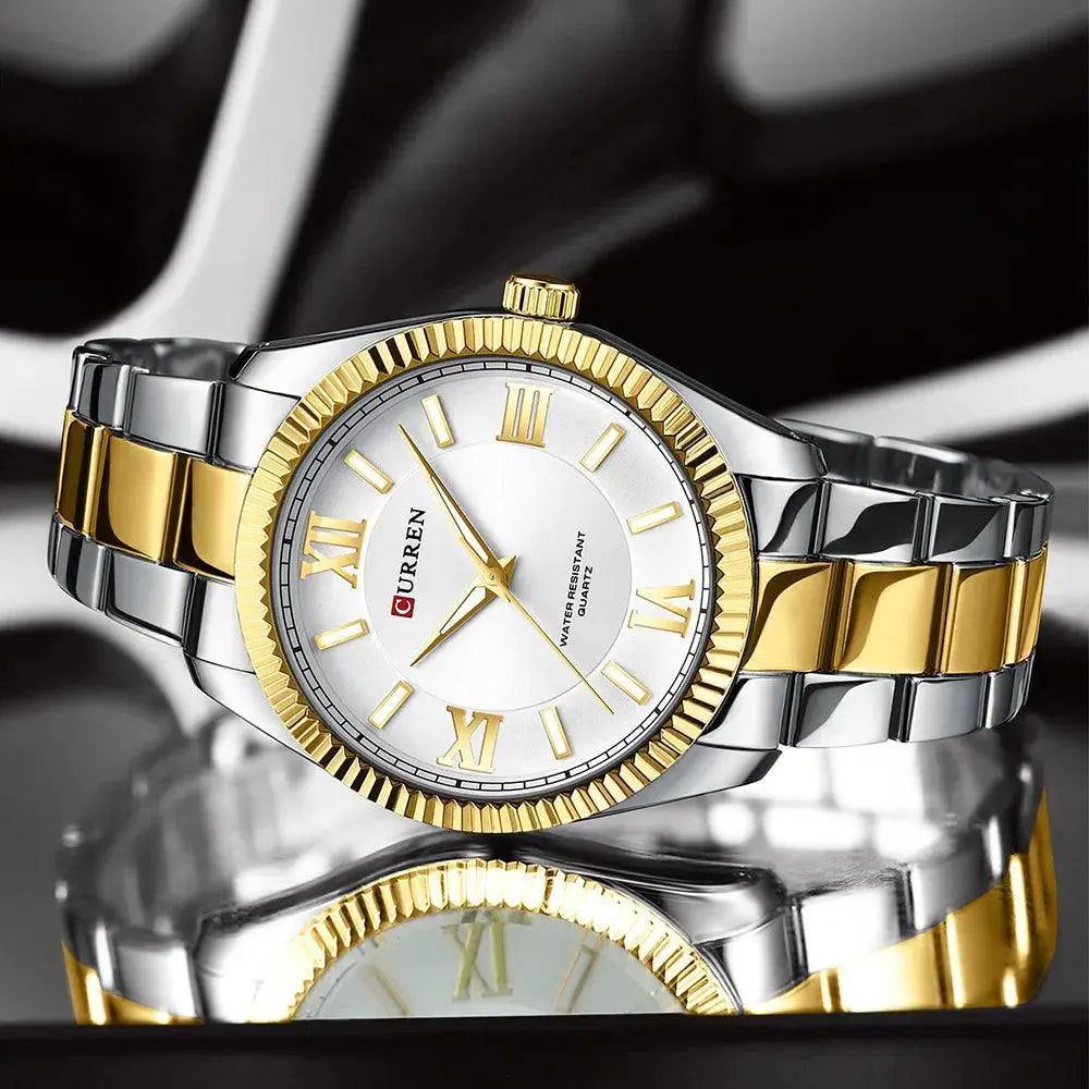 Men's Stainless Steel Business Watch Luxury Timepiece