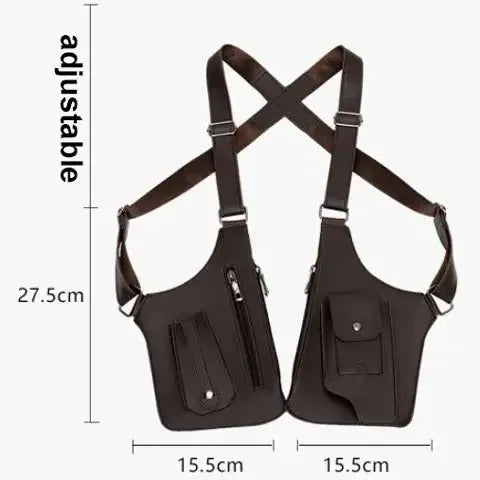 Leather Harness Holster Bag Hidden AntiTheft Wallet - OurLum.com