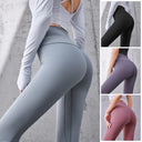 Ribbed Yoga Leggings for Women Seamless Tummy Control High-Waisted Fit