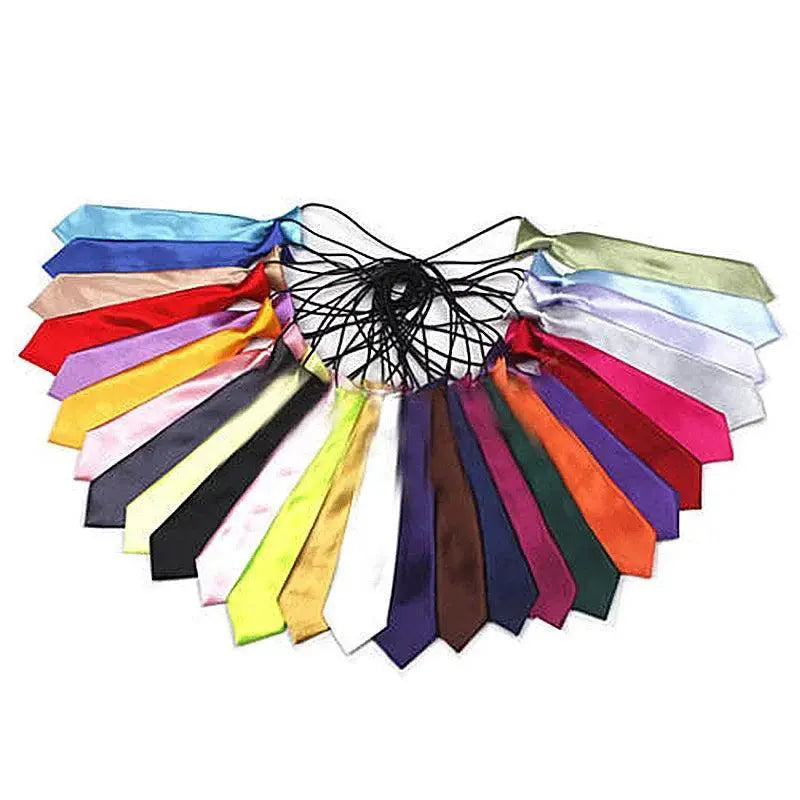 Solid Color Elastic Kids Tie for Parties and Events