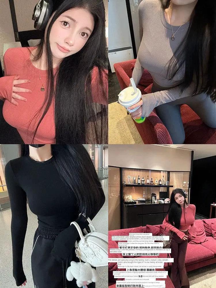 Milk Fierce Young Adult Long Sleeve Top Stylish Solid Color