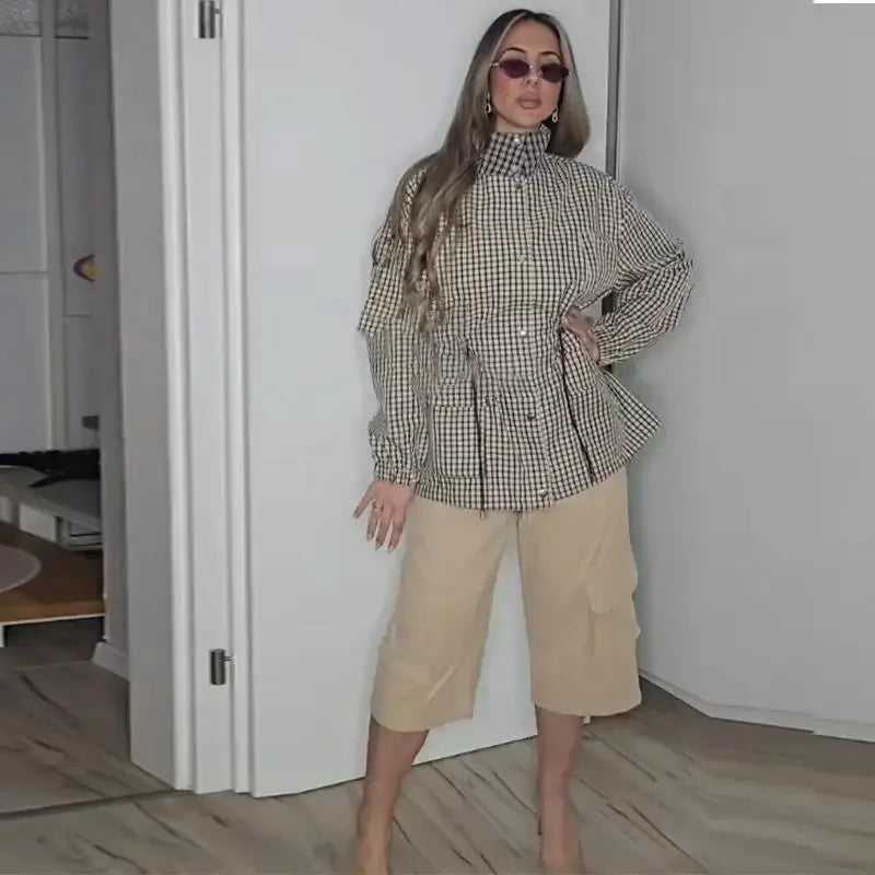 Button Stretch Fashion Jacket