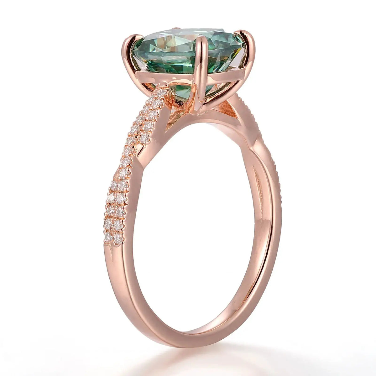 Blue Green Lab Diamond Ring For Women — product image 3