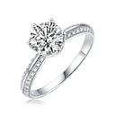 Moissanite Ring in Sterling Silver LYEE