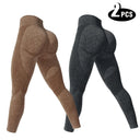 Women Yoga Leggings 2 Pack High Waisted Butt Lift