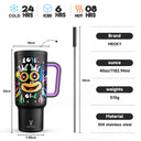 Meoky 40oz Tumbler Handle Straw Stainless Steel Cup Gift