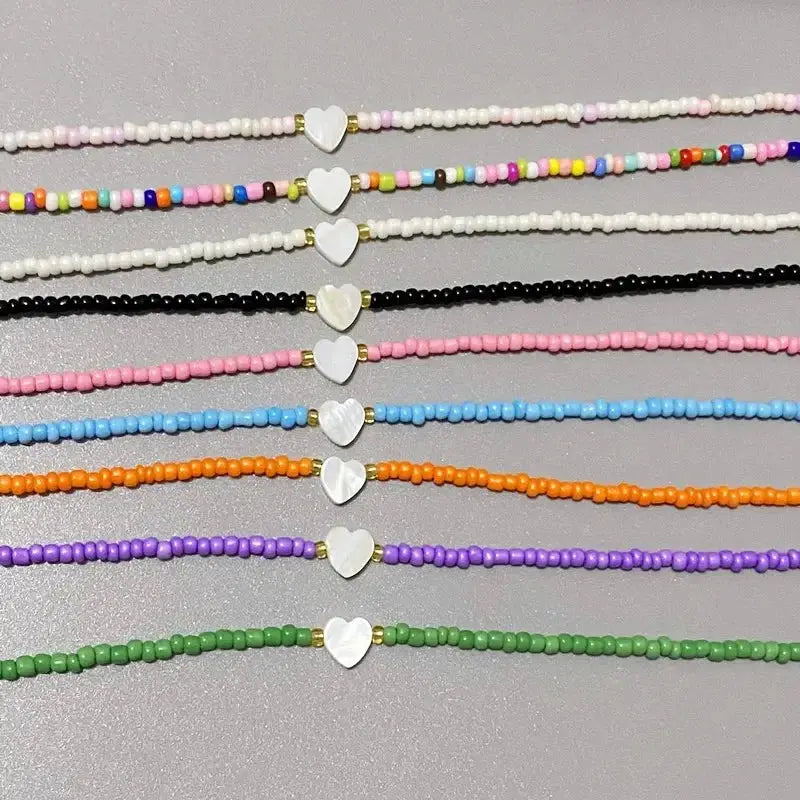 Nature Shell Love Heart Choker Necklace For Girls Edition