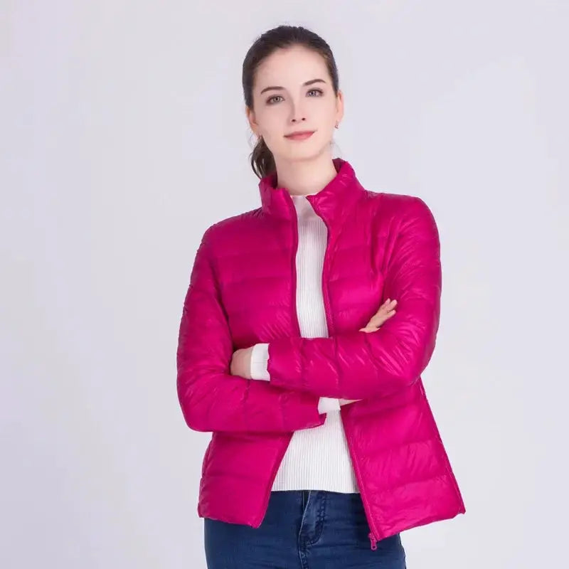 Women Ultra Light Down Jacket Autumn Winter Slim Coat