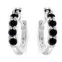 Moissanite Earrings in Sterling Silver Total Round