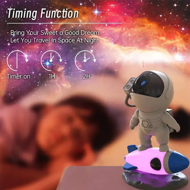 Kids Galaxy Projector Night Light Rocket Astronaut Lamp