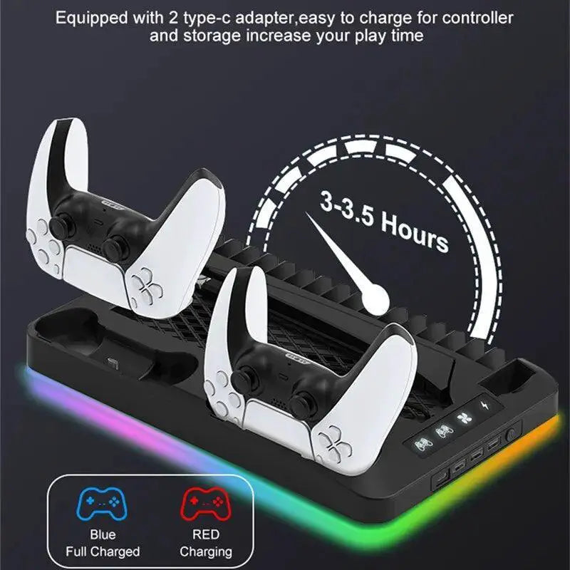 YLW P58 P5 Stand Cooling Station With RGB Light Fan Charger