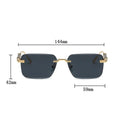 Stylish Rimless Square Sunglasses for Men and Women 2024