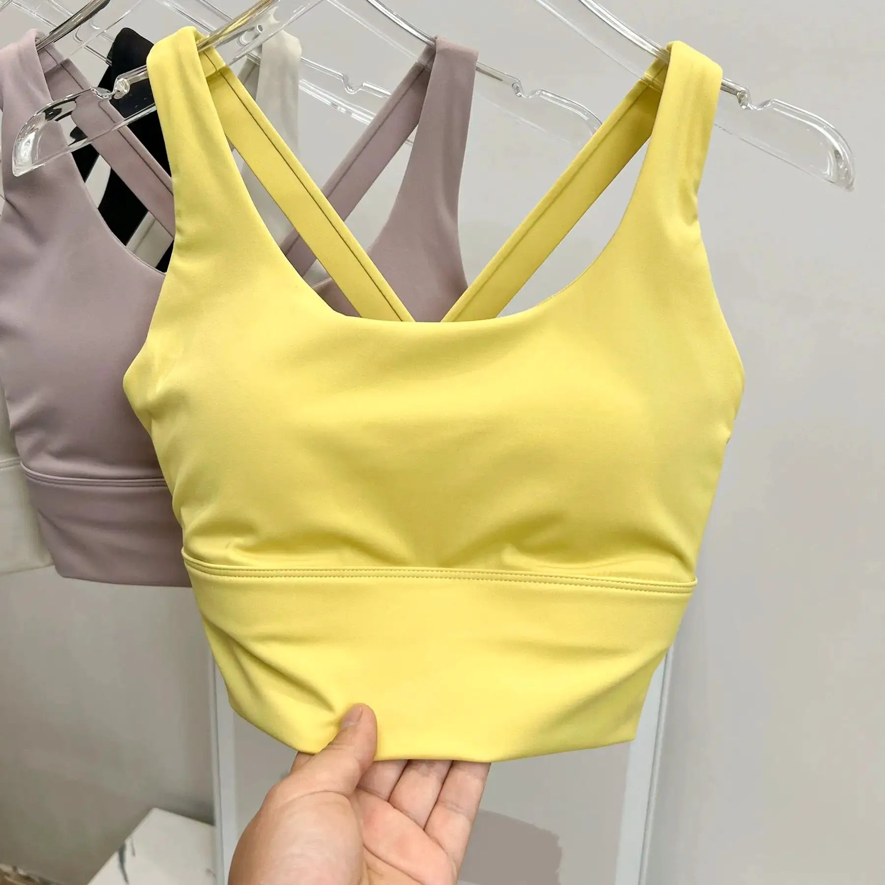 Shockproof High-Intensity Exercise Fitness Bra All-In-One Cup Running Gathered Yoga Beauty Back Breathable Sports Bra for Women