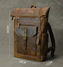 Retro Leather Backpack 15.6 Laptop Bag