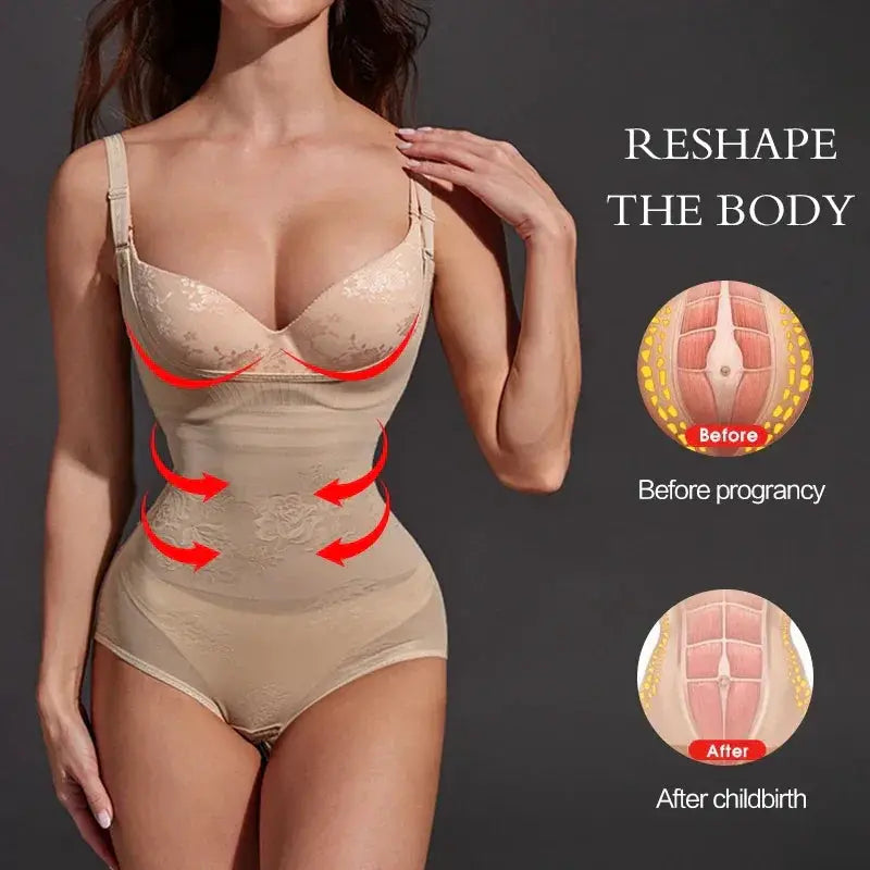 OWEQ Womens Slimming Tummy Control Bodysuit Shapewear