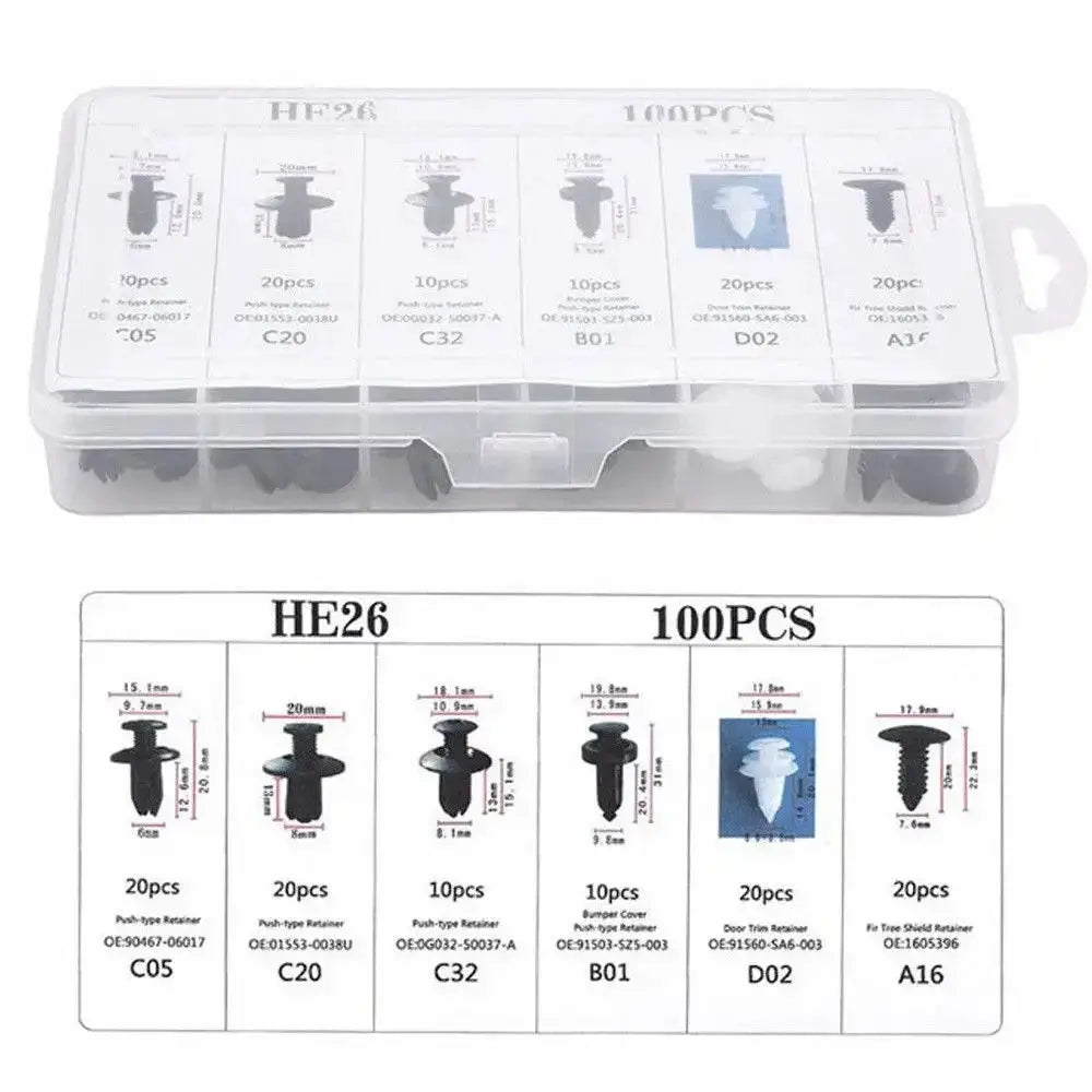 Car Body Push Retainer Fastener Clip Kit Set - OurLum.com