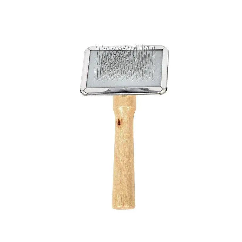 Pet Hair Shedding Brush Wooden Handle Reduces Ninety Percent