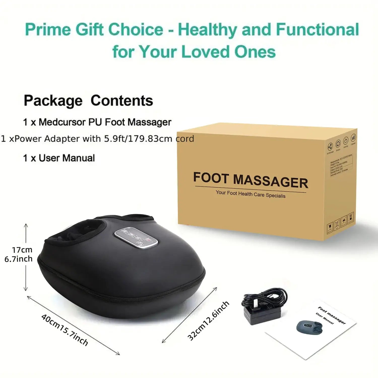 Automatic Foot Massage Machine with Fully Wrapped Rollers Sole Kneading Airbag Pressing Relaxation Foot Massager，Best Gift for Women Mental
