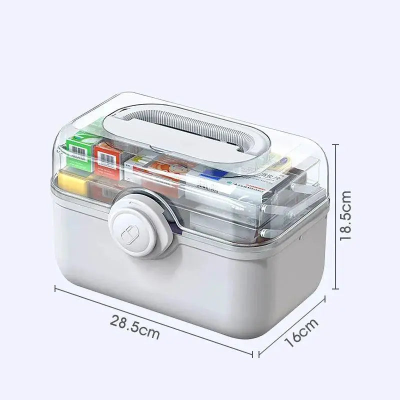 Family Medicine Organizer Box for First Aid Kit Storage