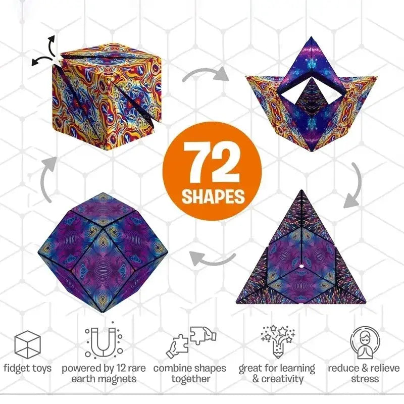 New Geometric Variable Magnetic Cube Puzzle 3D Decompression