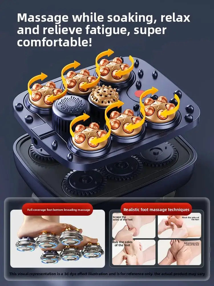 Fully Automatic Heated Foot Bath Tub Constant Temperature Electric Massage & Sterilization Function for Home Use