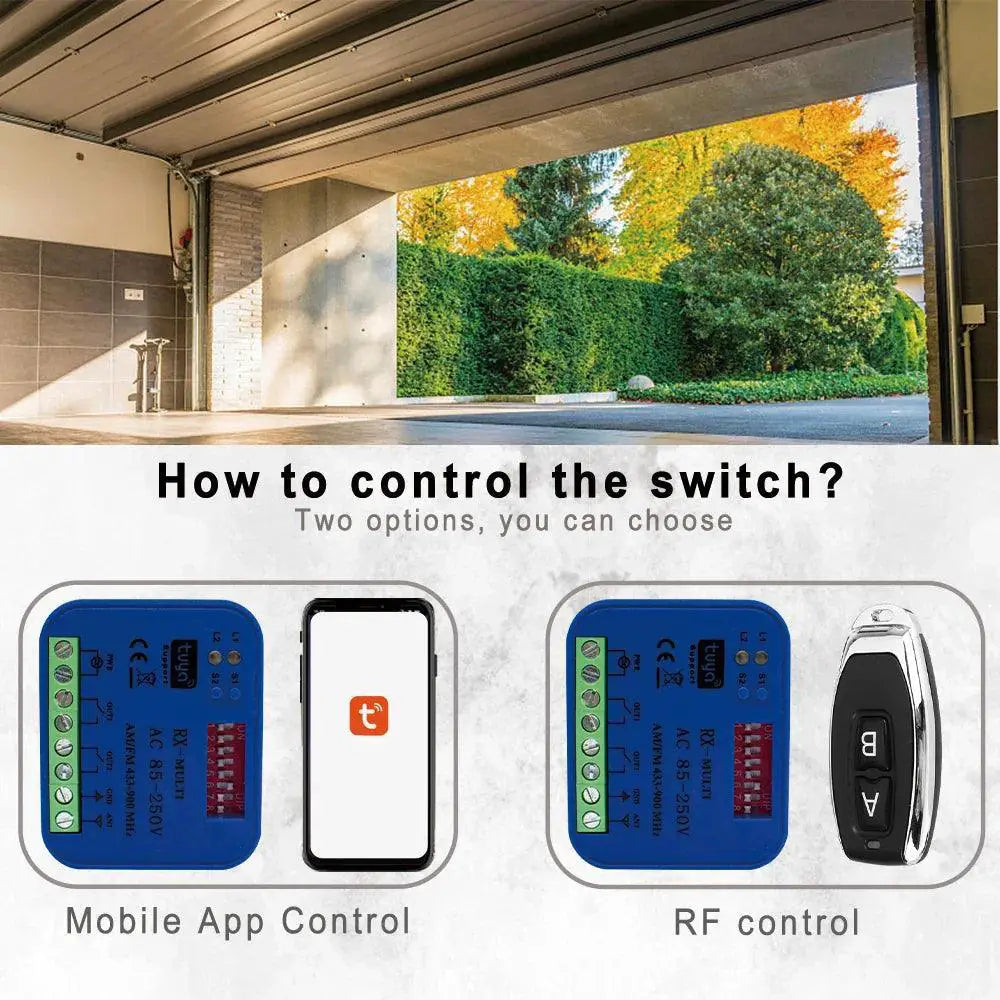 Smart WiFi Garage Door Opener Receiver For Home Automation